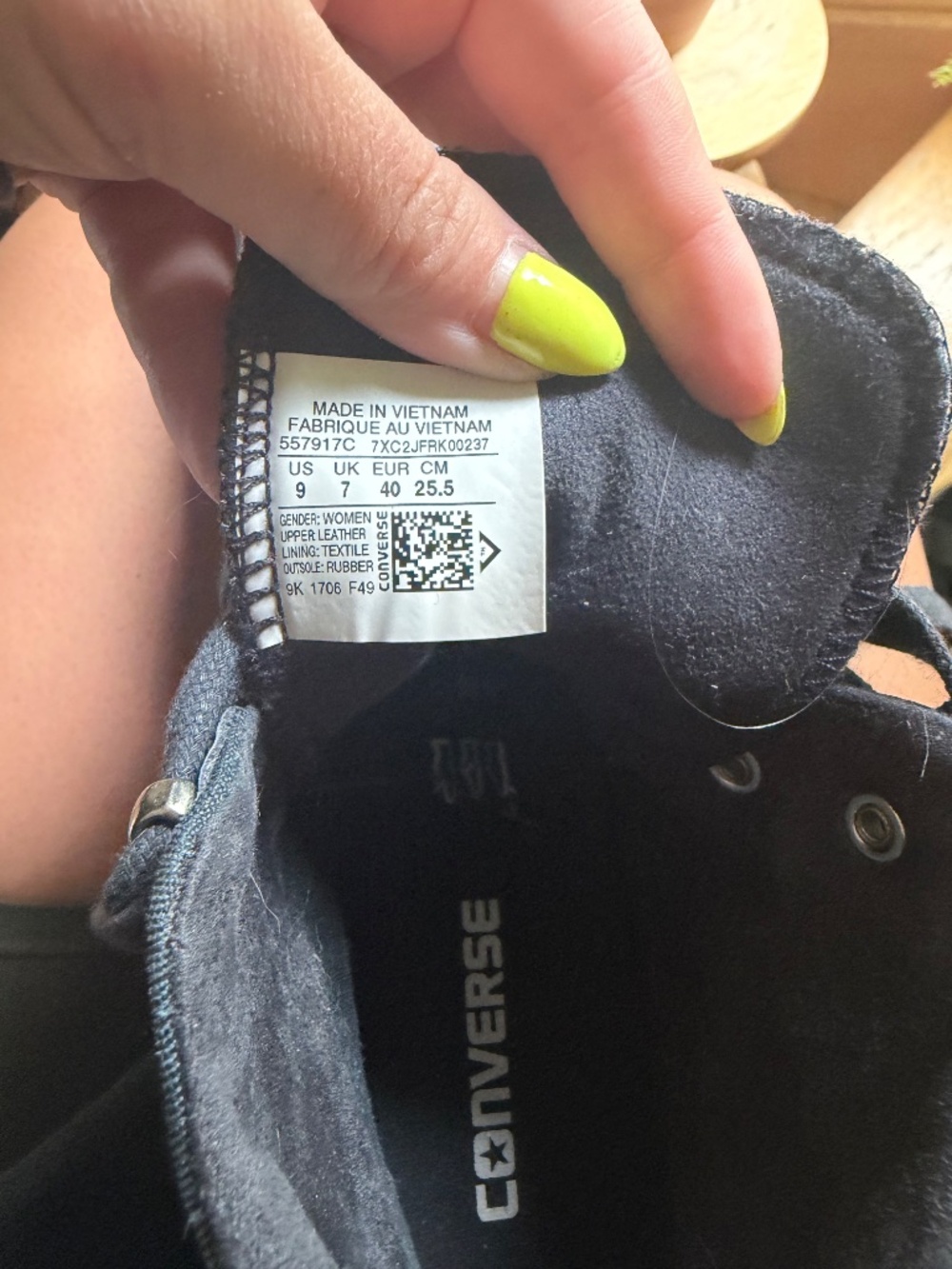 Leather Converse High Tops - Picture 5 of 5